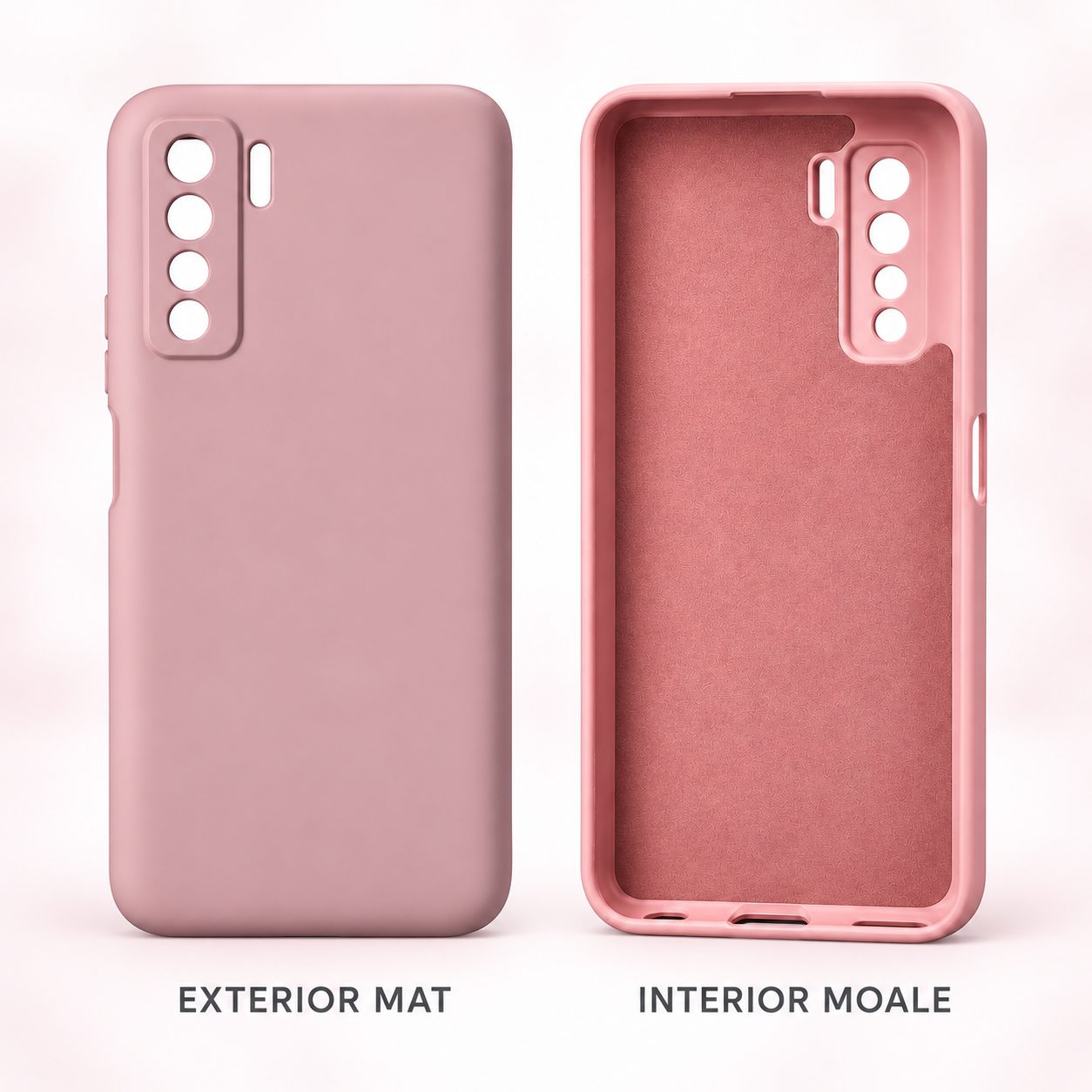 Detaliu husă Flippy din silicon roz pentru Huawei P40 Lite 5G