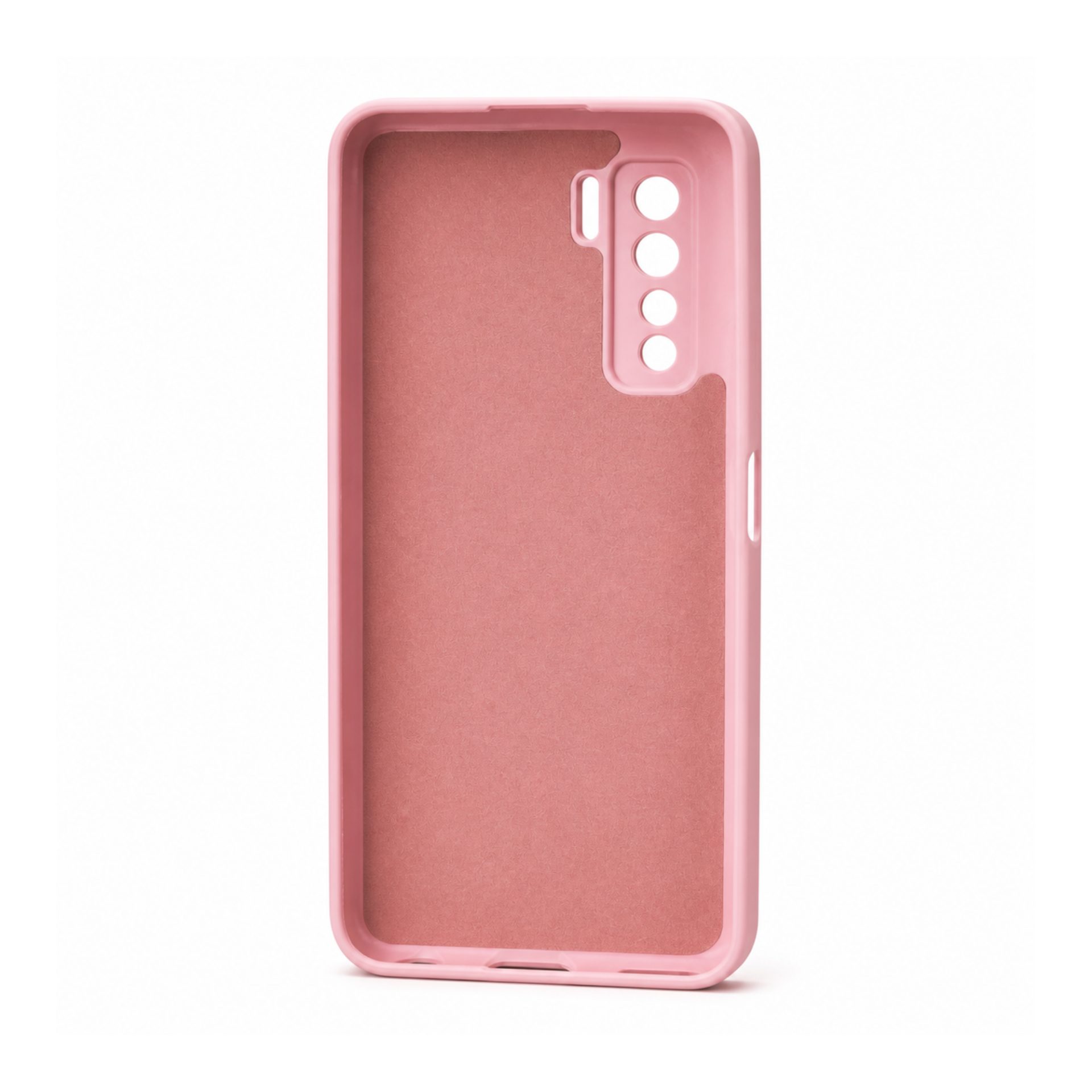 Husa protectie compatibila cu Huawei P40 Lite 5G Liquid Silicone Case Roz 2
