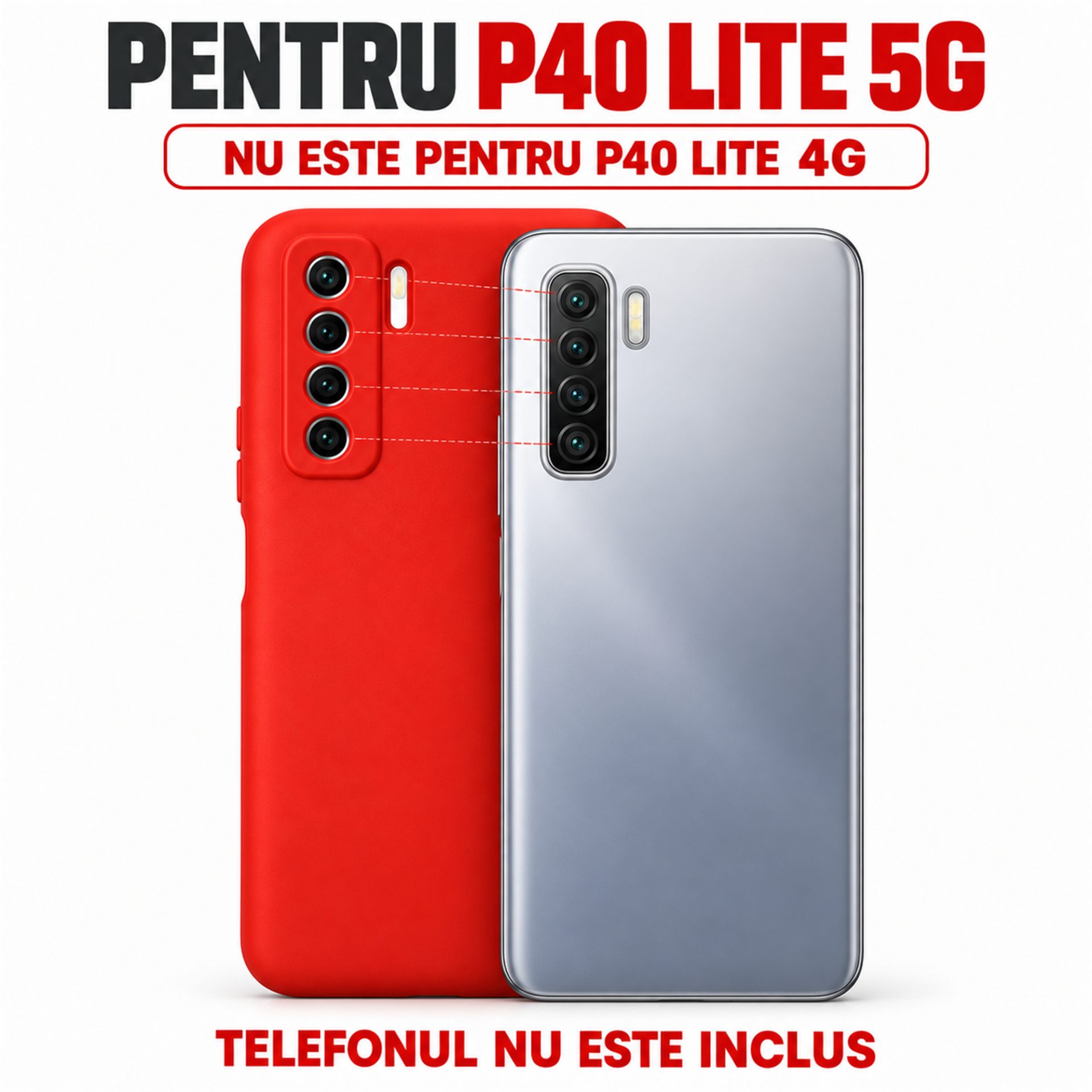 Detaliu husă Flippy din silicon pentru Huawei P40 lite 5G