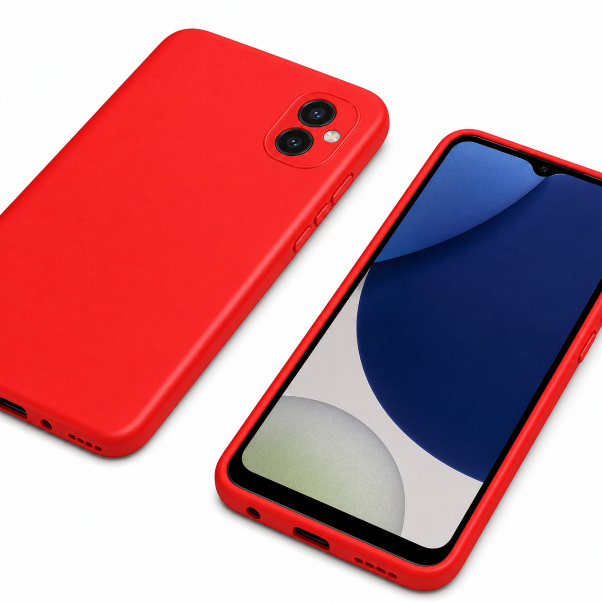 Husa pentru Samsung Galaxy A03 4G, Flippy, Liquid Silicone, cu Microfibra pe interior, Protectie Antisoc, Rosu