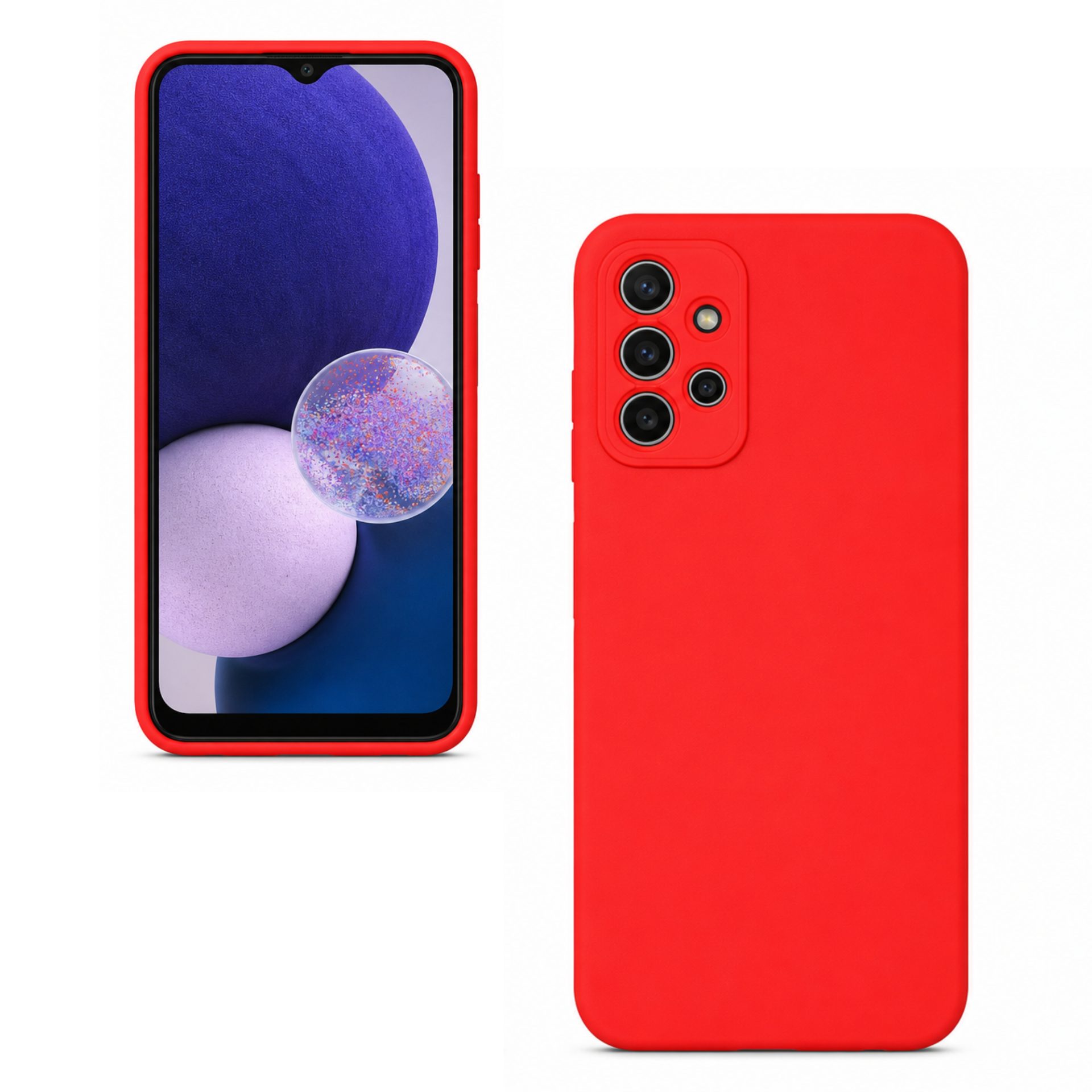 Husă Samsung Galaxy A13 4G Flippy Liquid Silicone roșu