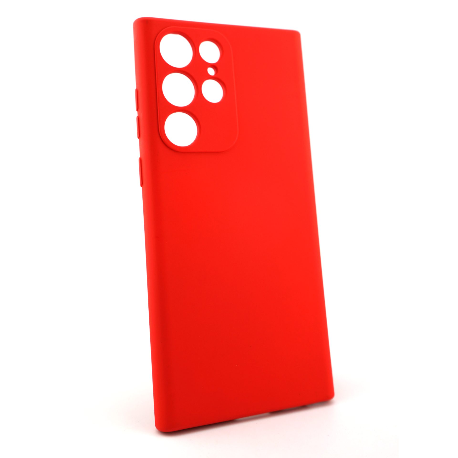 Husa pentru Samsung Galaxy S22 Ultra, Flippy, Liquid Silicone, cu Microfibra pe interior, Protectie Antisoc, Rosu