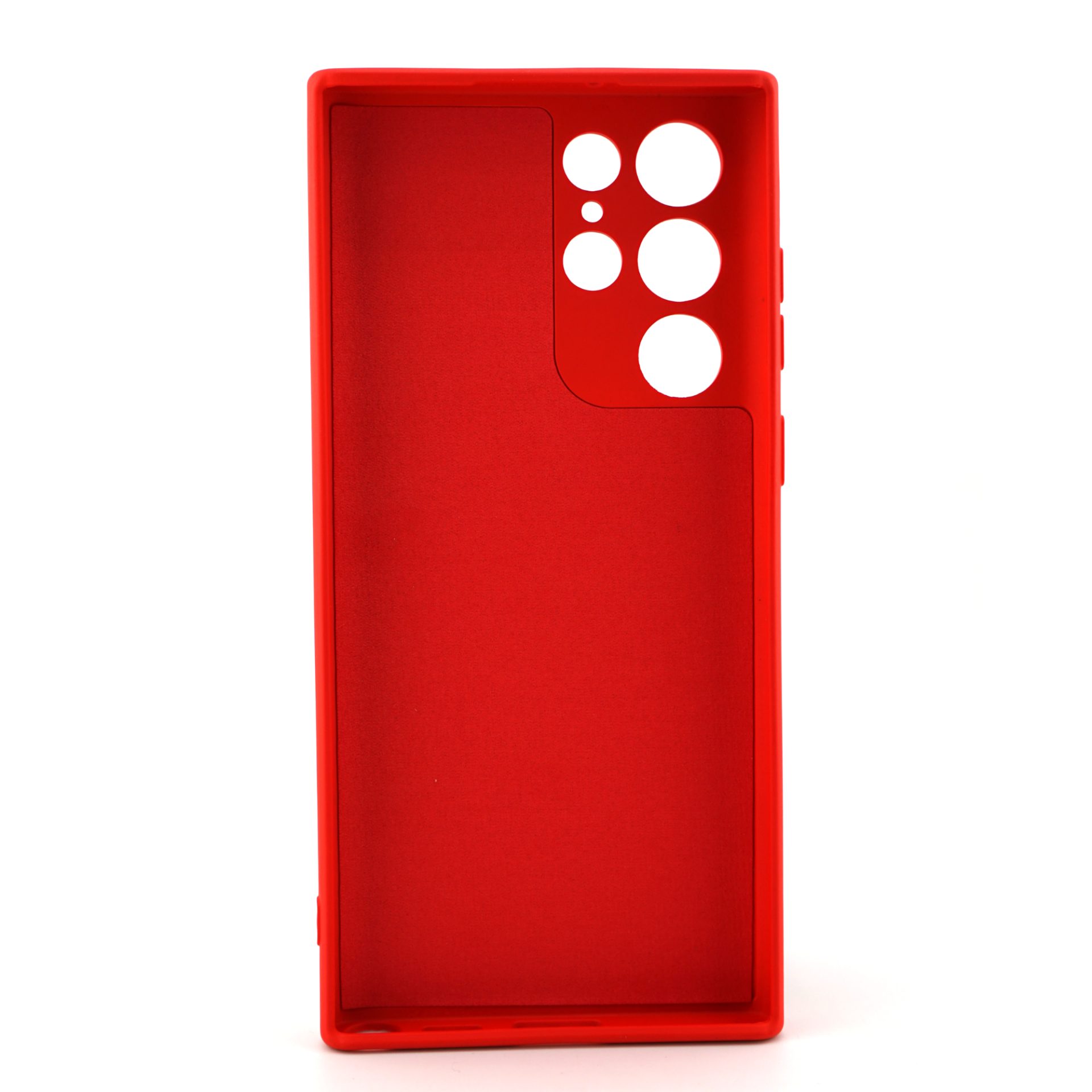 Husa pentru Samsung Galaxy S22 Ultra, Flippy, Liquid Silicone, cu Microfibra pe interior, Protectie Antisoc, Rosu