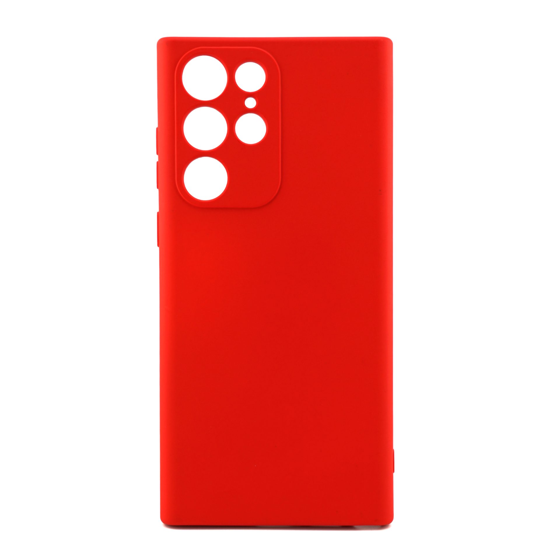 Husa pentru Samsung Galaxy S22 Ultra, Flippy, Liquid Silicone, cu Microfibra pe interior, Protectie Antisoc, Rosu