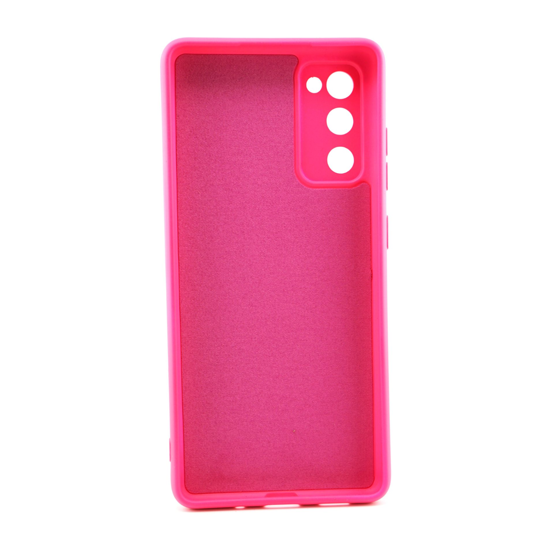 Husa Galaxy S20 FE roz aplicată pe telefon