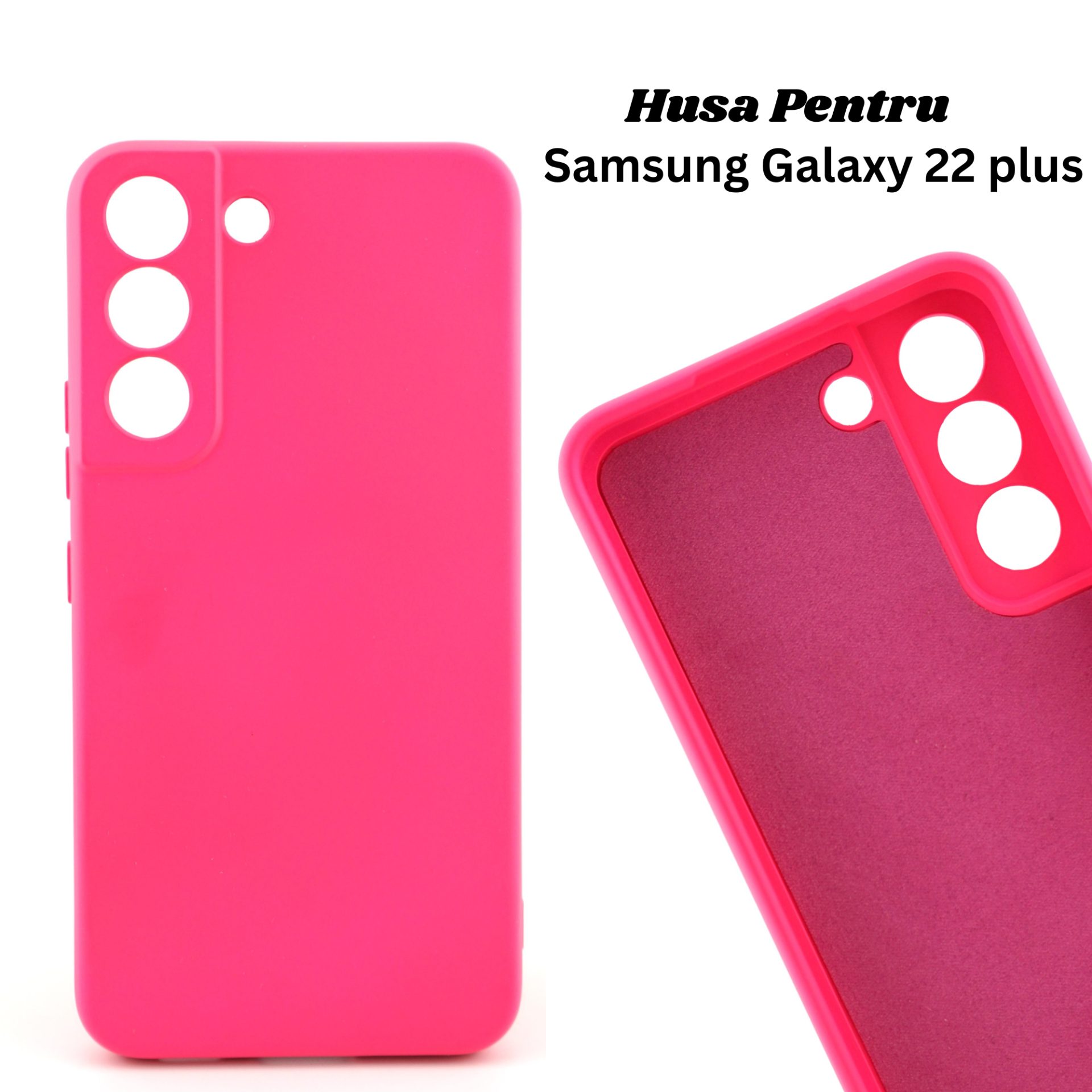 Husa pentru Samsung Galaxy S22 Plus, Flippy, Liquid Silicone, cu Microfibra pe interior, Protectie Antisoc, Roz