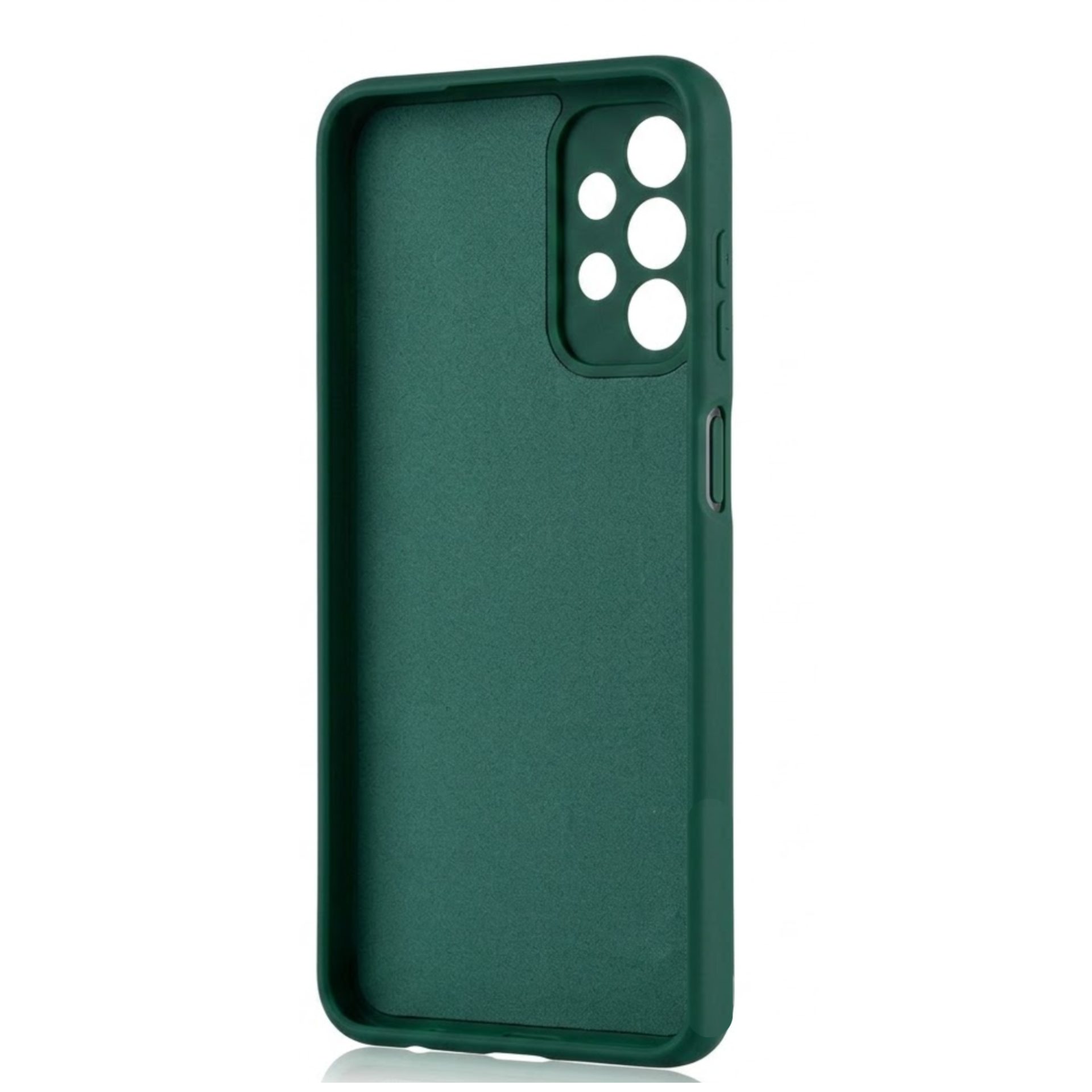 Husa pentru Samsung Galaxy A13 4G, Flippy, Liquid Silicone, cu Microfibra pe interior, Protectie Antisoc, Verde inchis