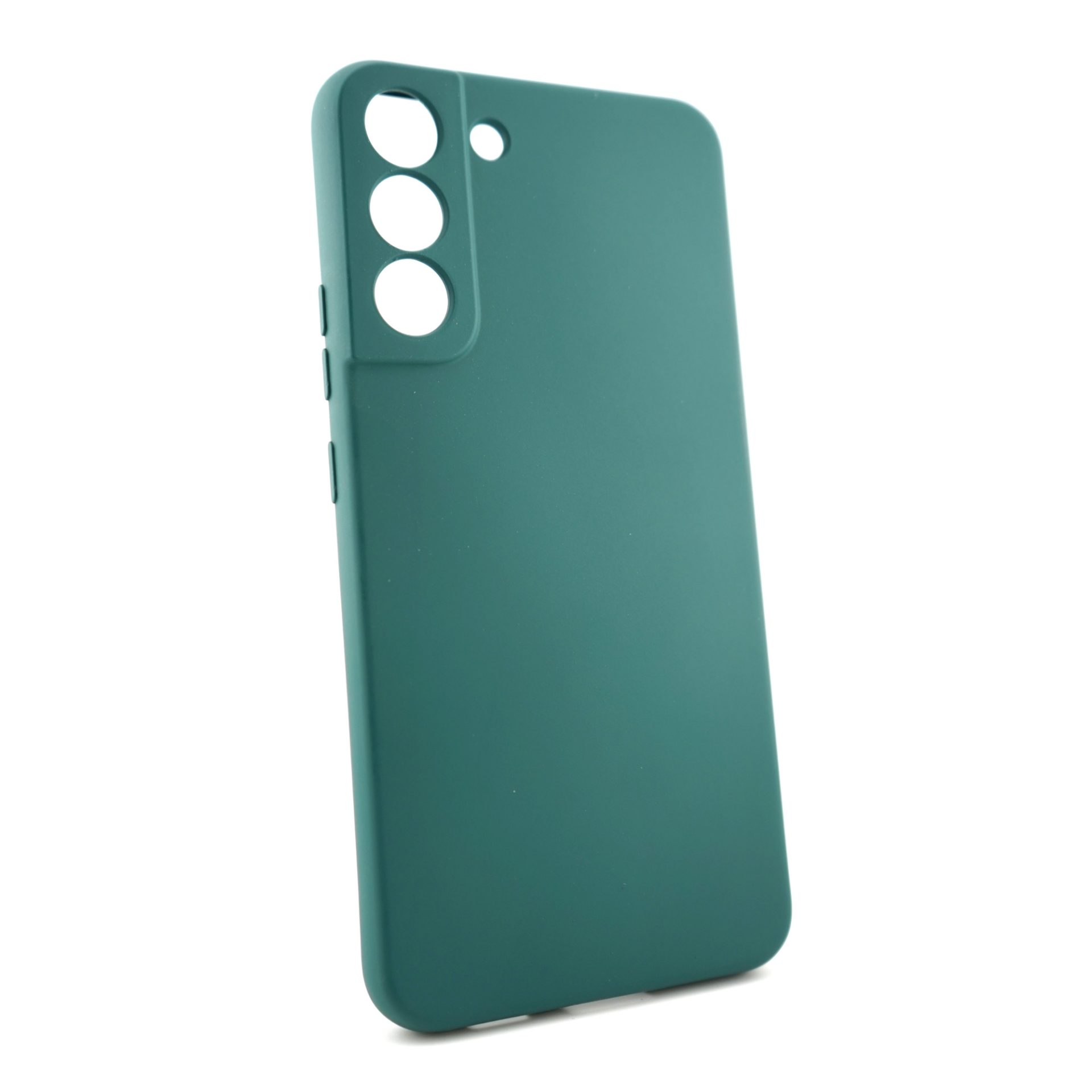 Husa pentru Samsung Galaxy S22 Plus, Flippy, Liquid Silicone, cu Microfibra pe interior, Protectie Antisoc, Verde inchis