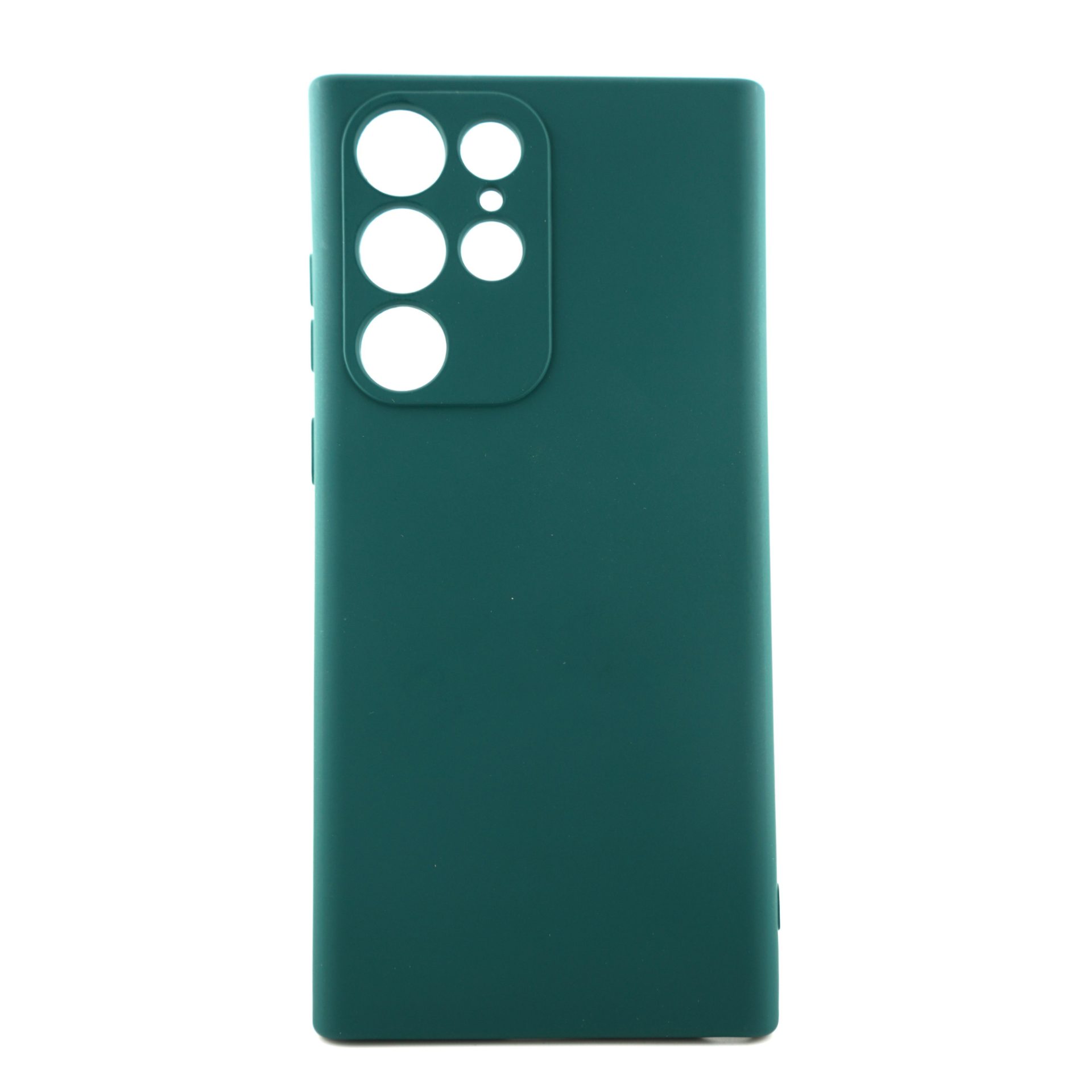 Husa pentru Samsung Galaxy S22 Ultra, Flippy, Liquid Silicone, cu Microfibra pe interior, Protectie Antisoc, Verde inchis