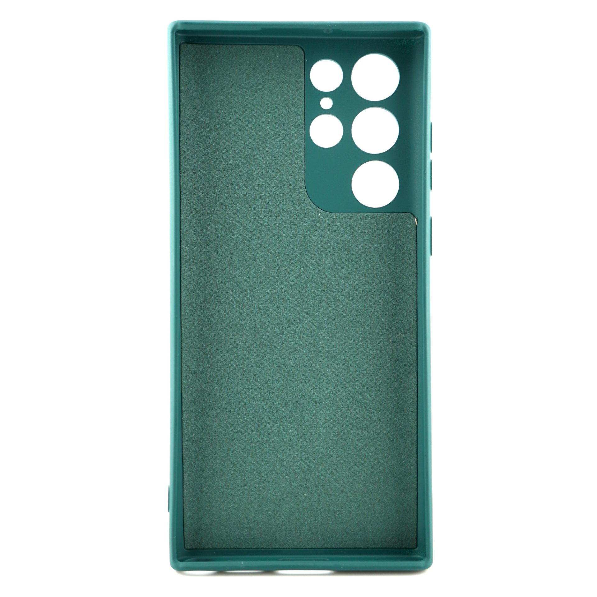 Husa pentru Samsung Galaxy S22 Ultra, Flippy, Liquid Silicone, cu Microfibra pe interior, Protectie Antisoc, Verde inchis