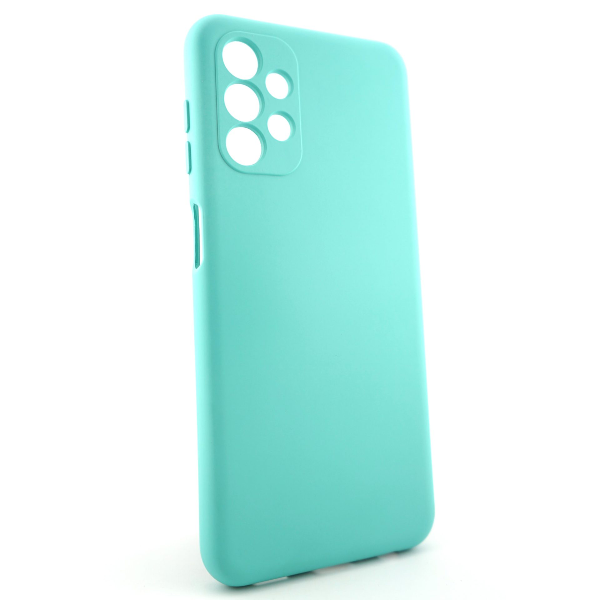Husa pentru Samsung Galaxy A13 4G, Flippy, Liquid Silicone, cu Microfibra pe interior, Protectie Antisoc, Albastru deschis