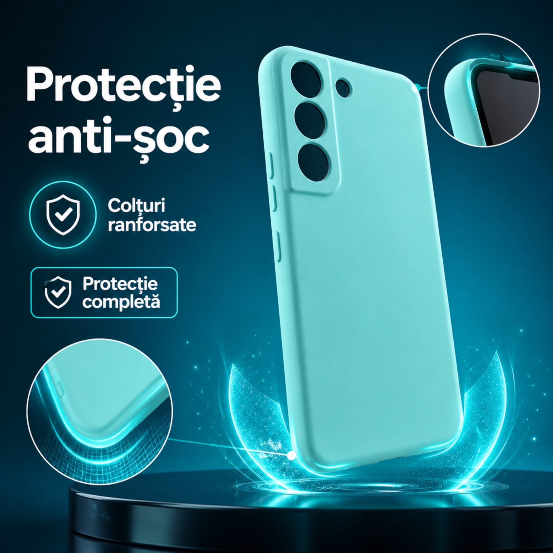 Detaliu husa Galaxy S22 protecție cameră