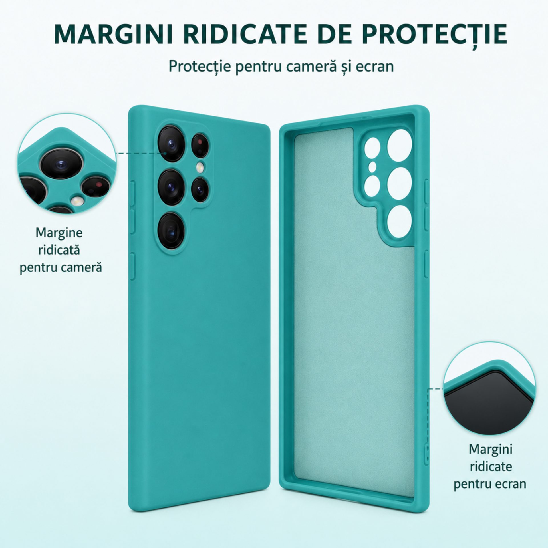 Husă Samsung Galaxy S22 Ultra design slim albastru