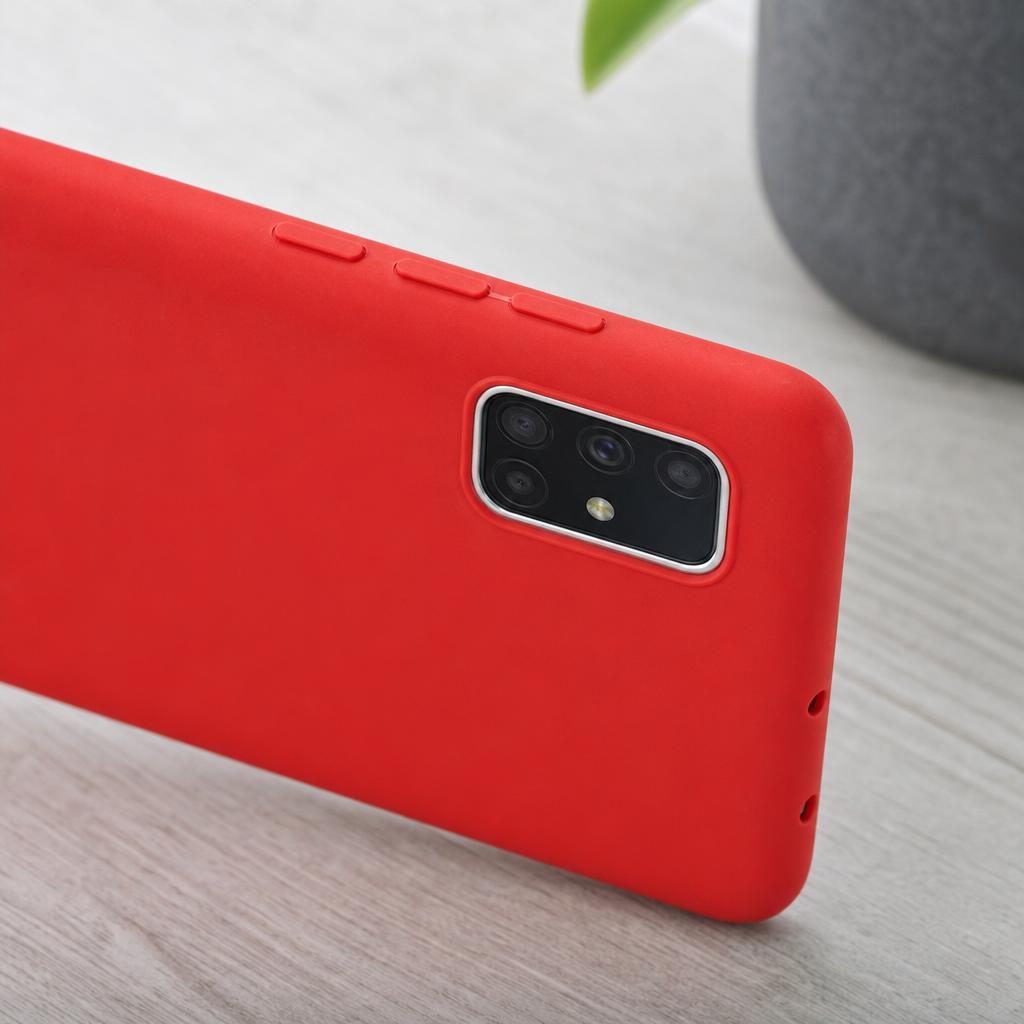 Husa protectie Flippy compatibila cu Samsung Galaxy A51 4G Liquid Silicone Case Rosu