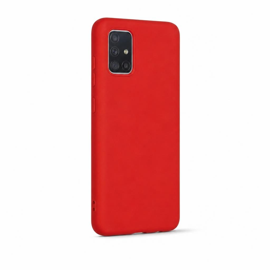 Husa protectie TOPinStock compatibila cu Samsung Galaxy A51 4G Liquid Silicone Case Rosu - Imagine