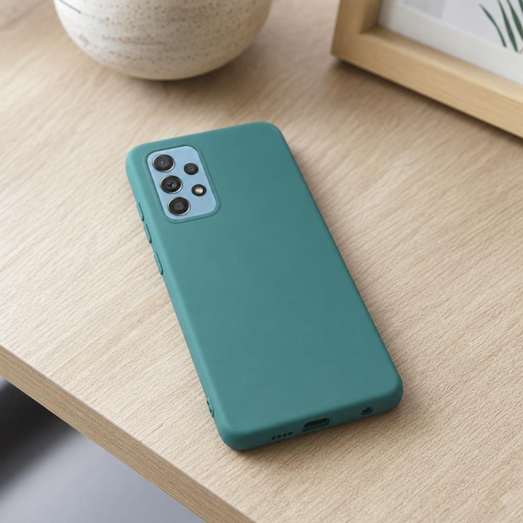 Husa protectie Flippy compatibila cu Samsung Galaxy A72 Liquid Silicone Case Verde
