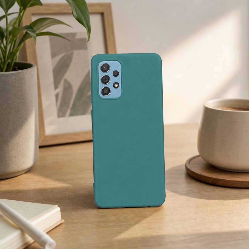 Husa protectie Flippy compatibila cu Samsung Galaxy A72 Liquid Silicone Case Verde