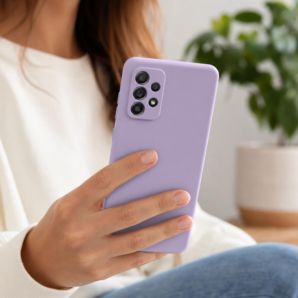 Detaliu husa Samsung Galaxy A72 design slim