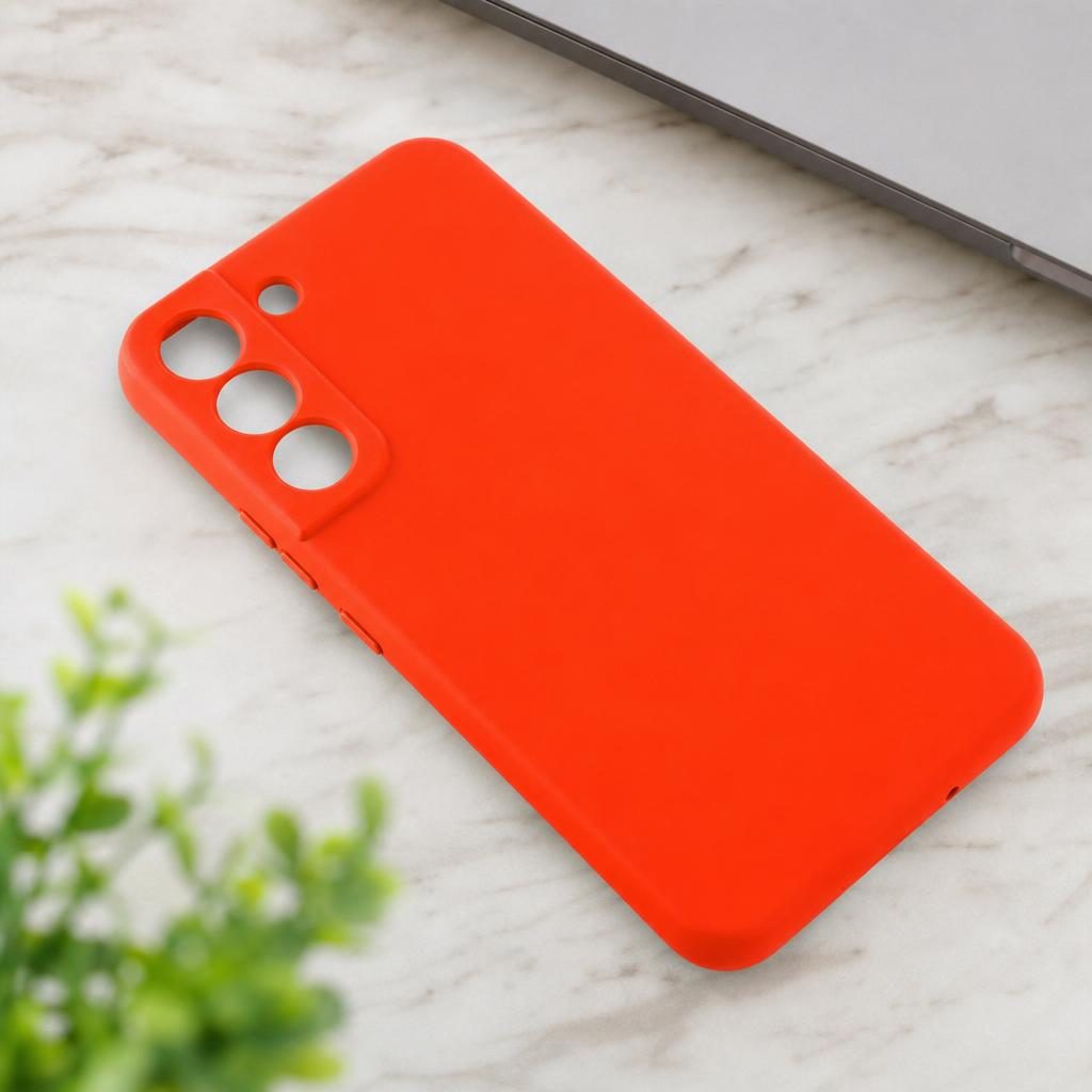 Husa pentru Samsung Galaxy S22 Plus, Flippy, Liquid Silicone, cu Microfibra pe interior, Protectie Antisoc, Rosu
