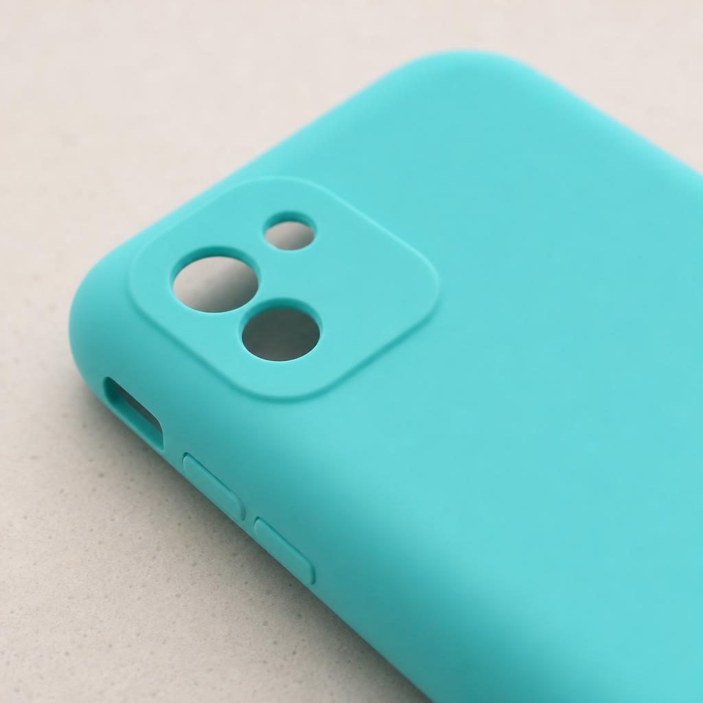 Husa pentru Samsung Galaxy A3 4G, Flippy, Liquid Silicone, cu Microfibra pe interior, Protectie Antisoc, Albastru deschis