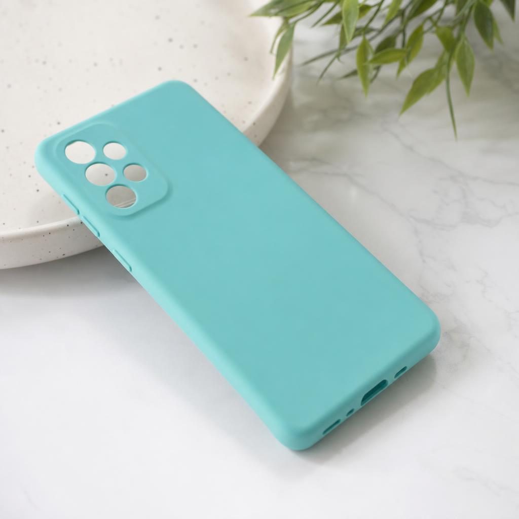 Husa pentru Samsung Galaxy A33 5G, Flippy, Liquid Silicone, cu Microfibra pe interior, Protectie Antisoc, Albastru deschis