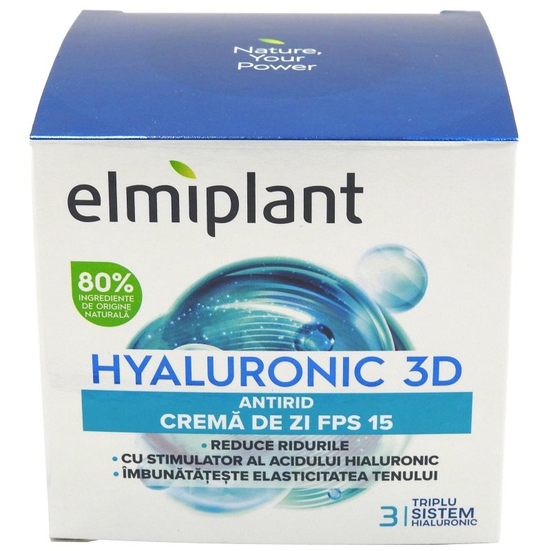 Crema Antirid de Zi, Elmiplant, Hyaluronic, 50 ml 2