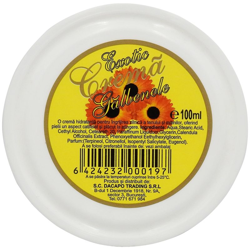 Exotic Crema, 100 ml , Hidratanta Ten si Maini Galbenele