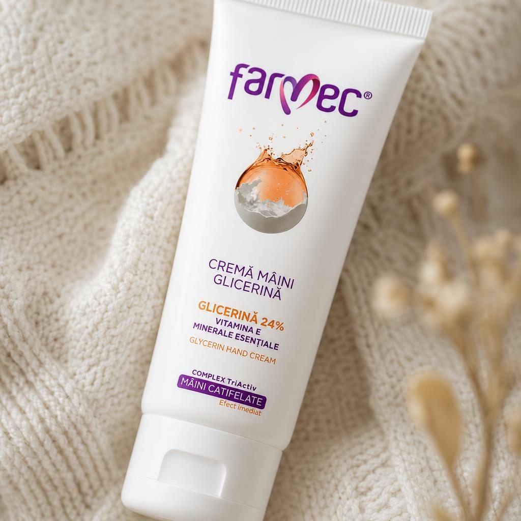 Crema pentru Maini, Farmec, 40 ml Glicerina 24% Vit E 6020