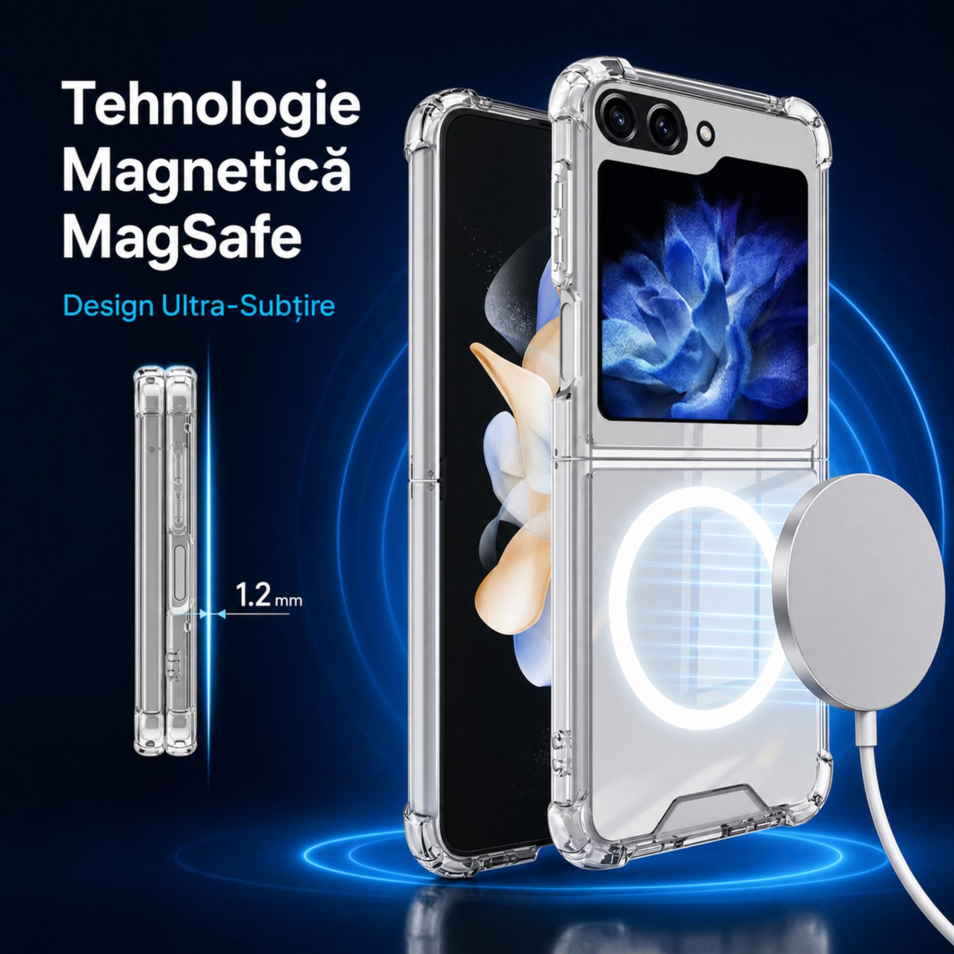 Detaliu husă Galaxy Z Flip6 cu MagSafe