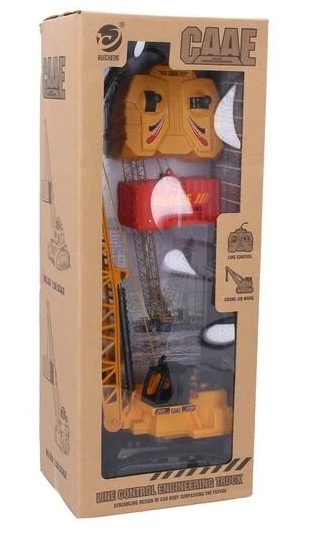 Macara cu Telecomanda Multicolor, Jucarie Macara de Constructii RC, Ridica si Coboara, Se Roteste, Telecomanda 2.4GHz, Jucarie Electrica pentru Baieti 3+ Ani, Cadou Ideal Santier si Utilaje Constructii