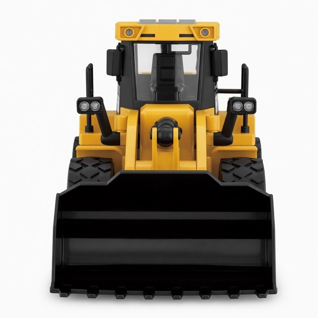 Buldozer De Constructii Cu Frictiune, Scara 1:16, Cu Lumini Si Sunete, Jucarie Interactiva Utilaj De Santier Pentru Copii, Buldozer Cu Lama Mobila Si Design Realist, Vehicul Constructii Plastic, Efecte Luminoase Si Sonore Copii 3+ Ani, Galben 5