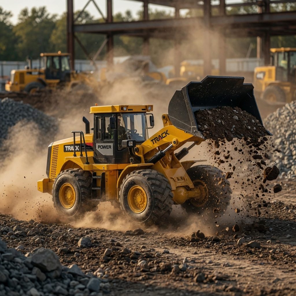 Buldozer De Constructii Cu Frictiune, Scara 1:16, Cu Lumini Si Sunete, Jucarie Interactiva Utilaj De Santier Pentru Copii, Buldozer Cu Lama Mobila Si Design Realist, Vehicul Constructii Plastic, Efecte Luminoase Si Sonore Copii 3+ Ani, Galben 4