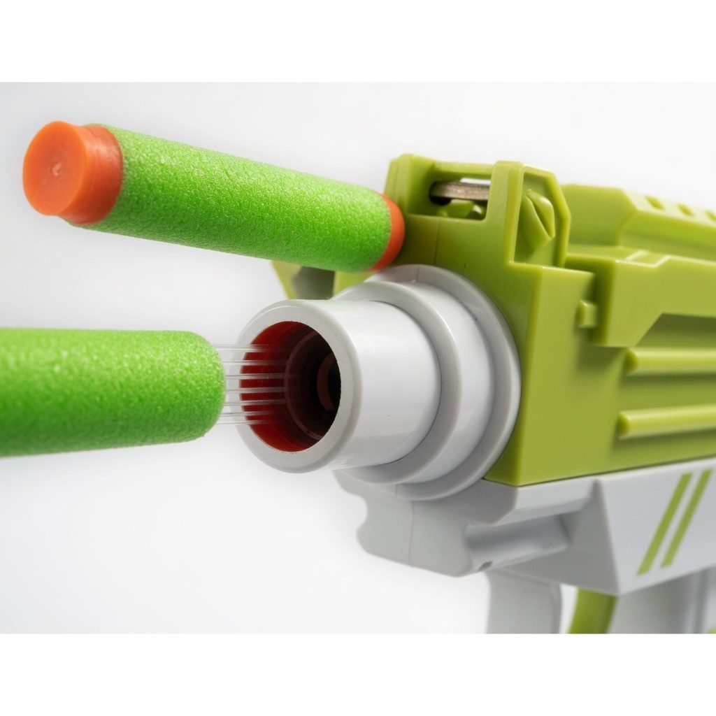 Pistol Automat De Jucarie Cu Gloante Din Burete Pentru Copii, Blaster Tip Uzi Cu Proiectile Moi Si Reincarcare Manuala, Arma De Jucarie Compacta Cu Design Modern Pentru Joaca Interior Exterior Copii 8+ Ani, Verde 5