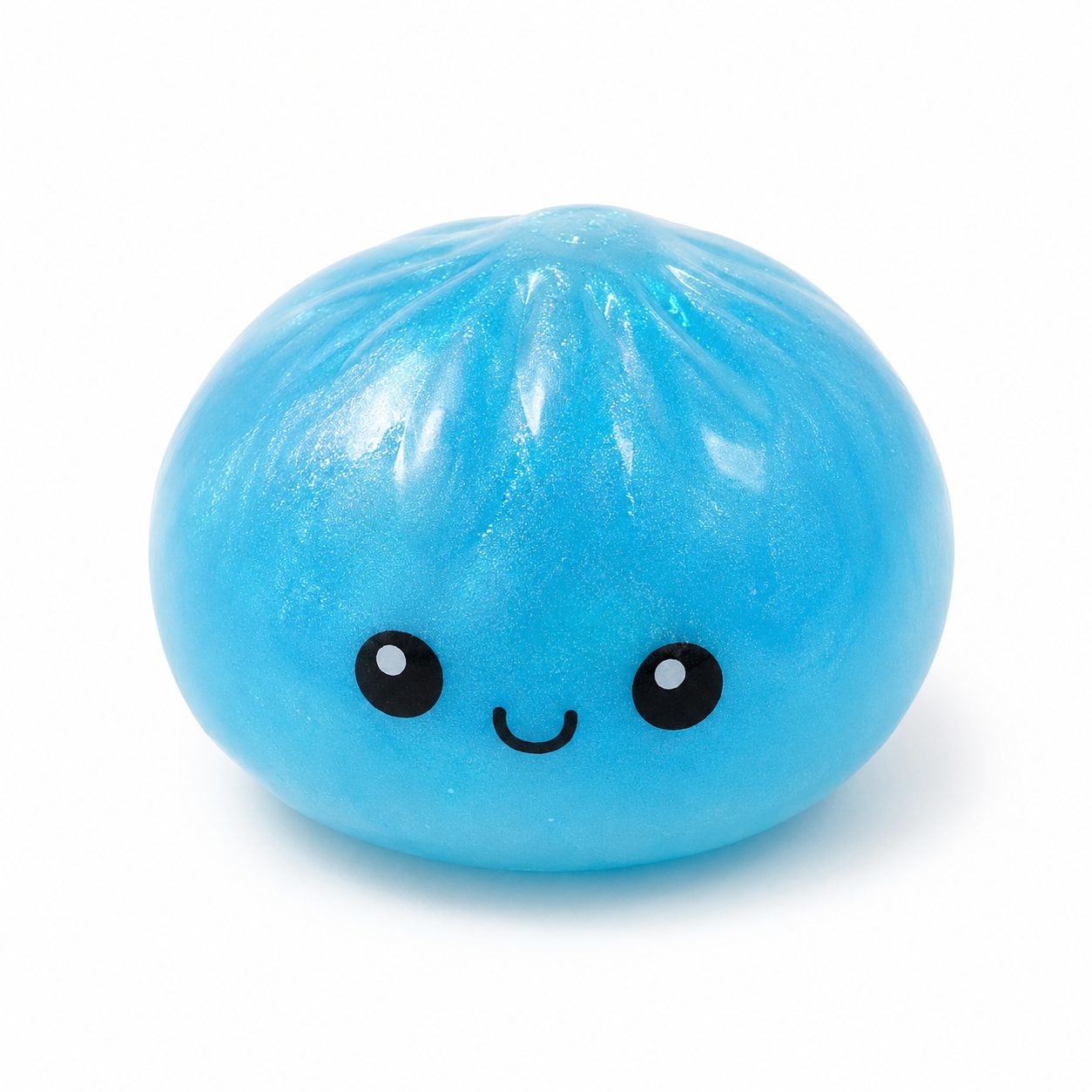 Jucarie Squishy Dumpling NeeDoh, , Model Fata Zambitoare, Glow in the Dark, Diametru 8.5 cm, Culoare Aleatorie 3