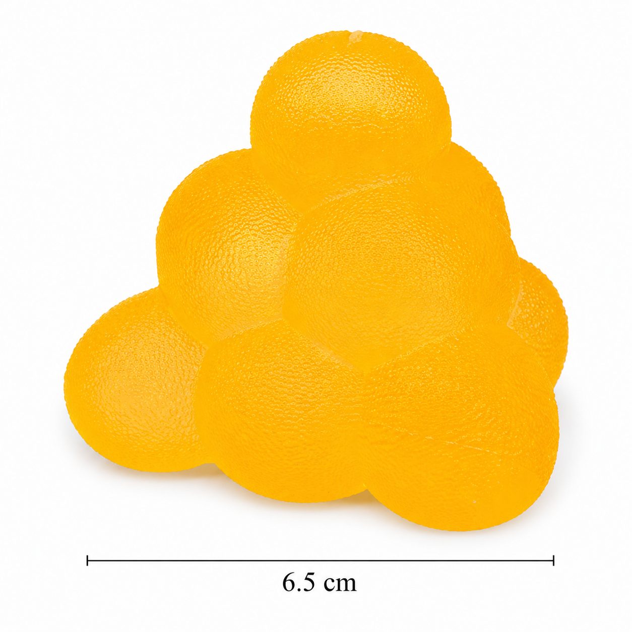 Jucarie Squishy Dumpling in Forma de Piramida, , Model Frosted, Antistres Senzoriala Comprimabila cu Revenire Lenta, 6.5 cm, 100 g, Galben 2