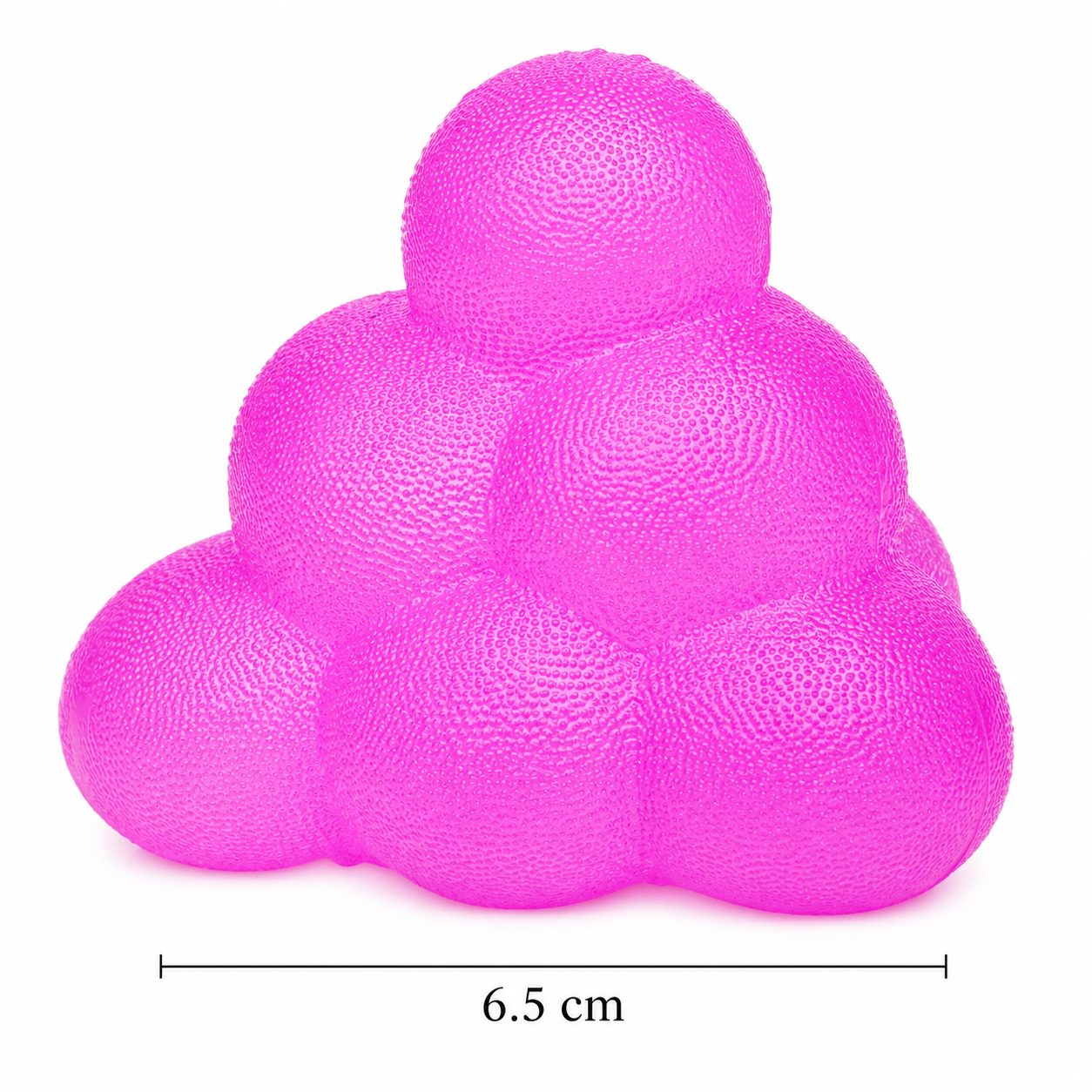 Jucarie Squishy Dumpling in Forma de Piramida, , Model Frosted, Antistres Senzoriala Comprimabila cu Revenire Lenta, 6.5 cm, 100 g, Mov 2