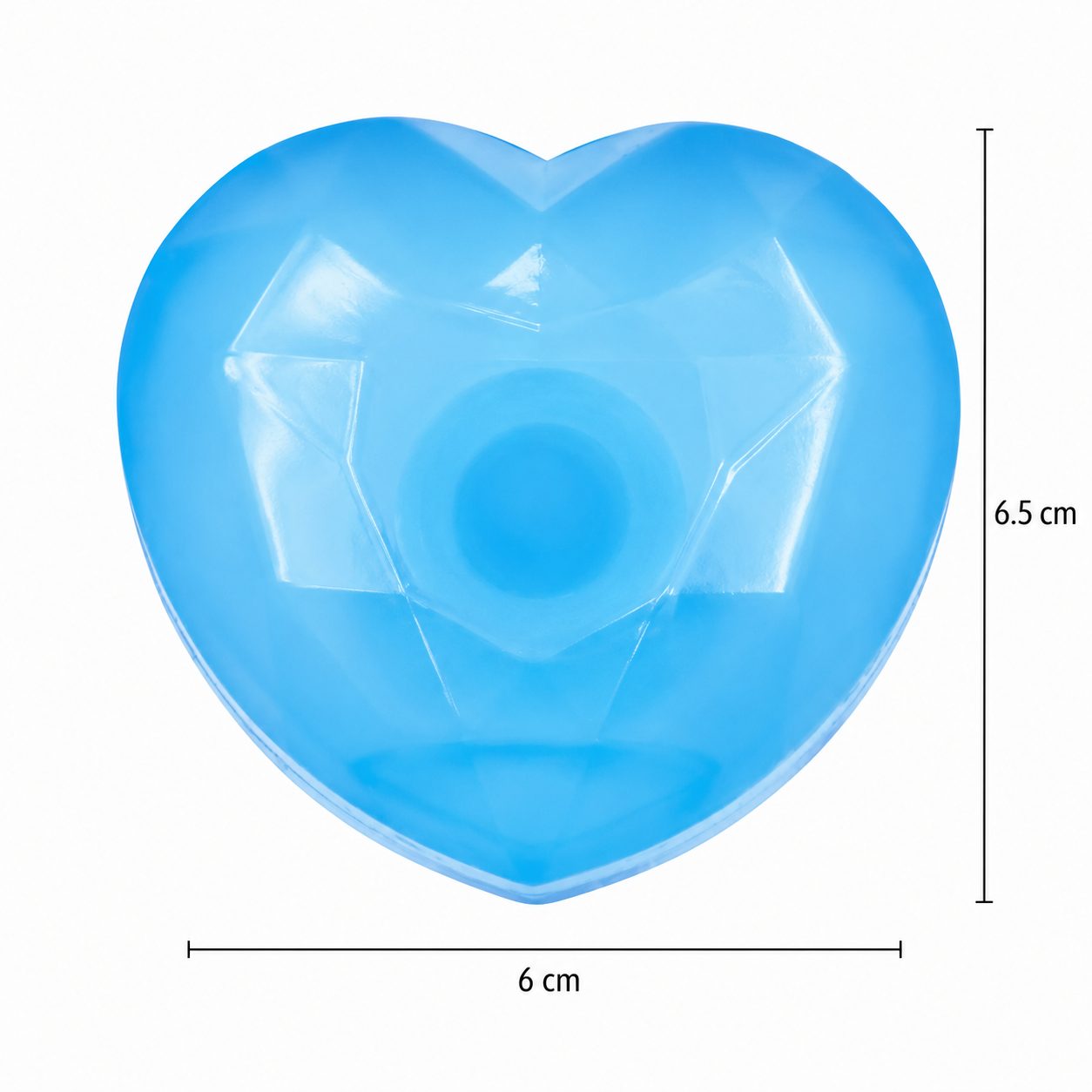 Jucarie Squishy Dumpling in Forma de Inima, , Model Diamant 3D, Antistres Senzoriala Comprimabila cu Revenire Lenta, 6.5x3.5x6 cm, Albastru 3