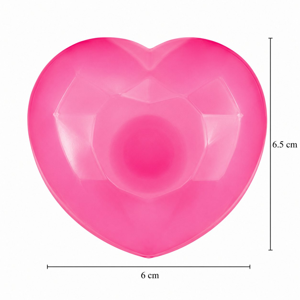 Jucarie Squishy Dumpling in Forma de Inima, , Model Diamant 3D, Antistres Senzoriala Comprimabila cu Revenire Lenta, 6.5x3.5x6 cm, Roz 2