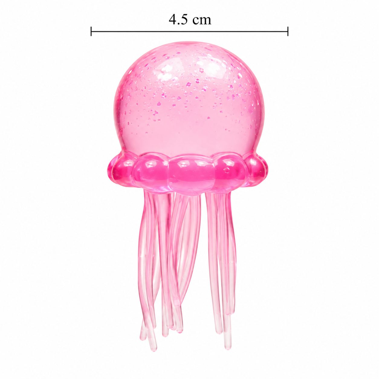 Jucarie Squishy Dumpling in Forma de Meduza, , Model Jelly Translucid, Antistres Senzoriala Comprimabila cu Revenire Lenta, 8x4.5 cm, Roz 2