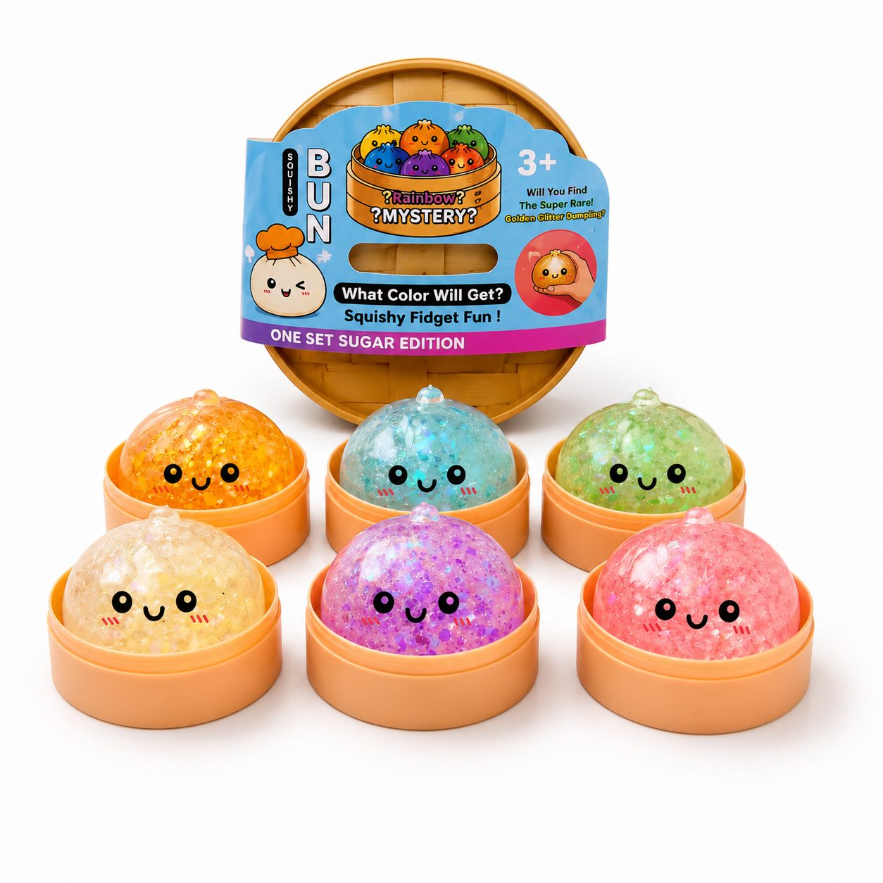 Squishy Flippy antistres dumpling multicolor
