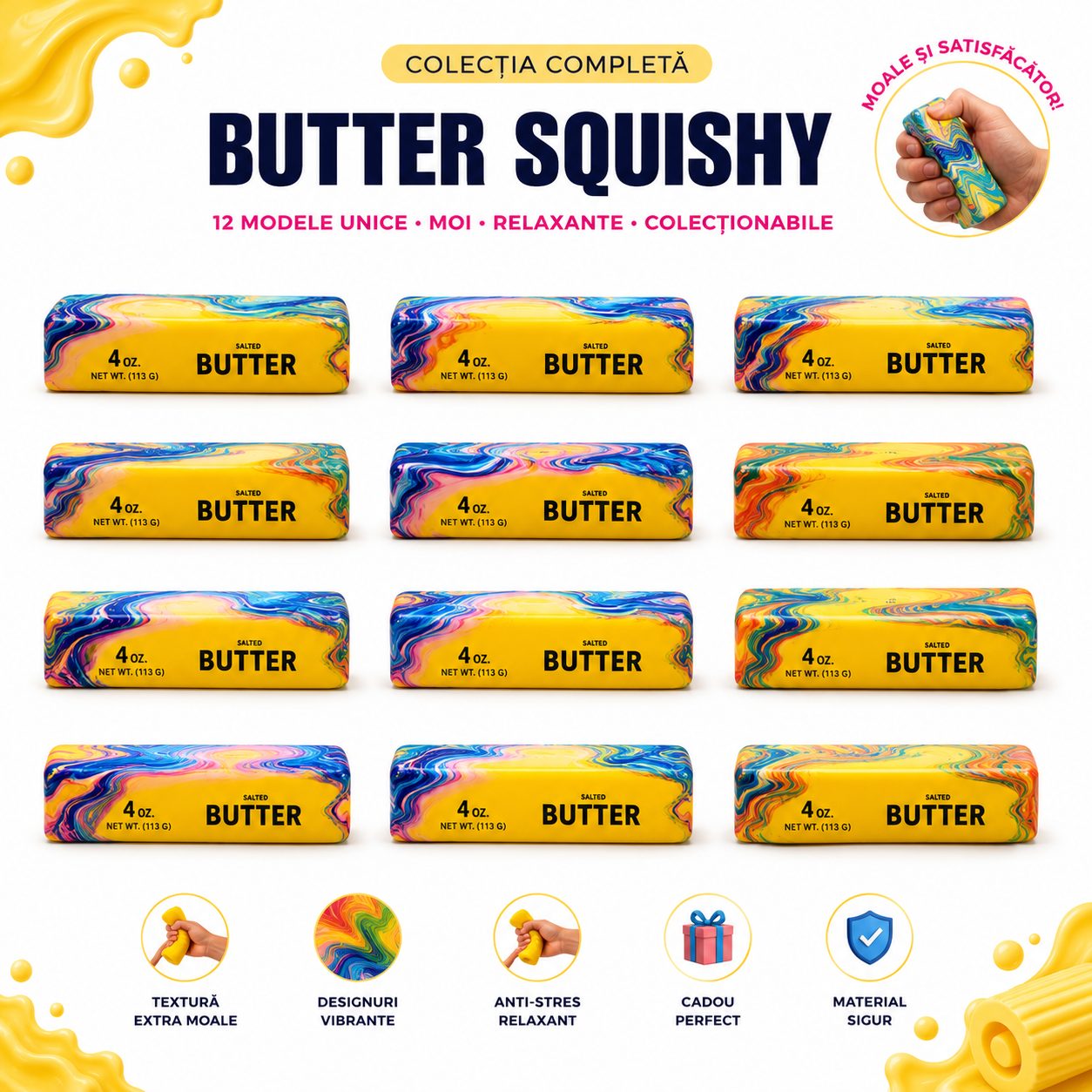Detaliu textură Squishy Flippy