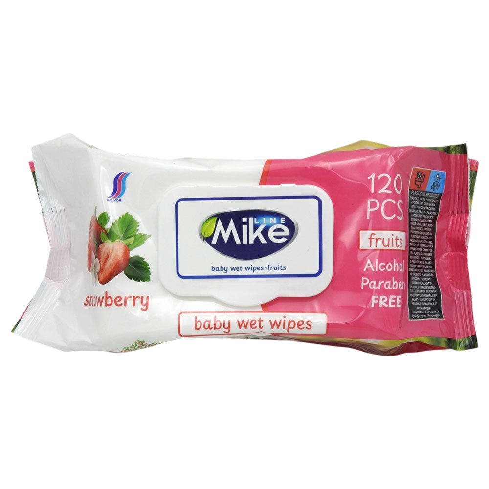 Servetele Umede, Mike Line, Fresh Strawberry, 120 Bucati, pentru Curatare Delicata si Prospetime Zilnica 2