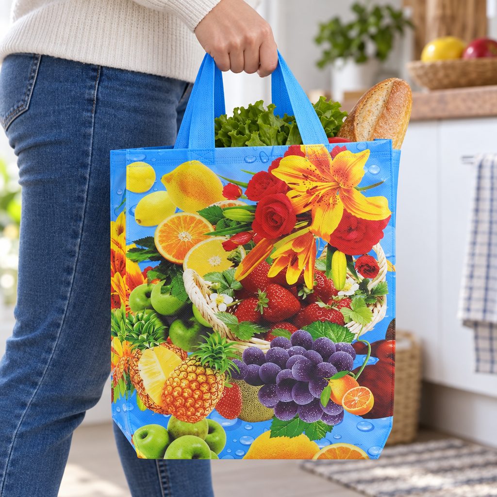 Sacosa Piata 30x34x12cm Textil Netesut Wei A-16358