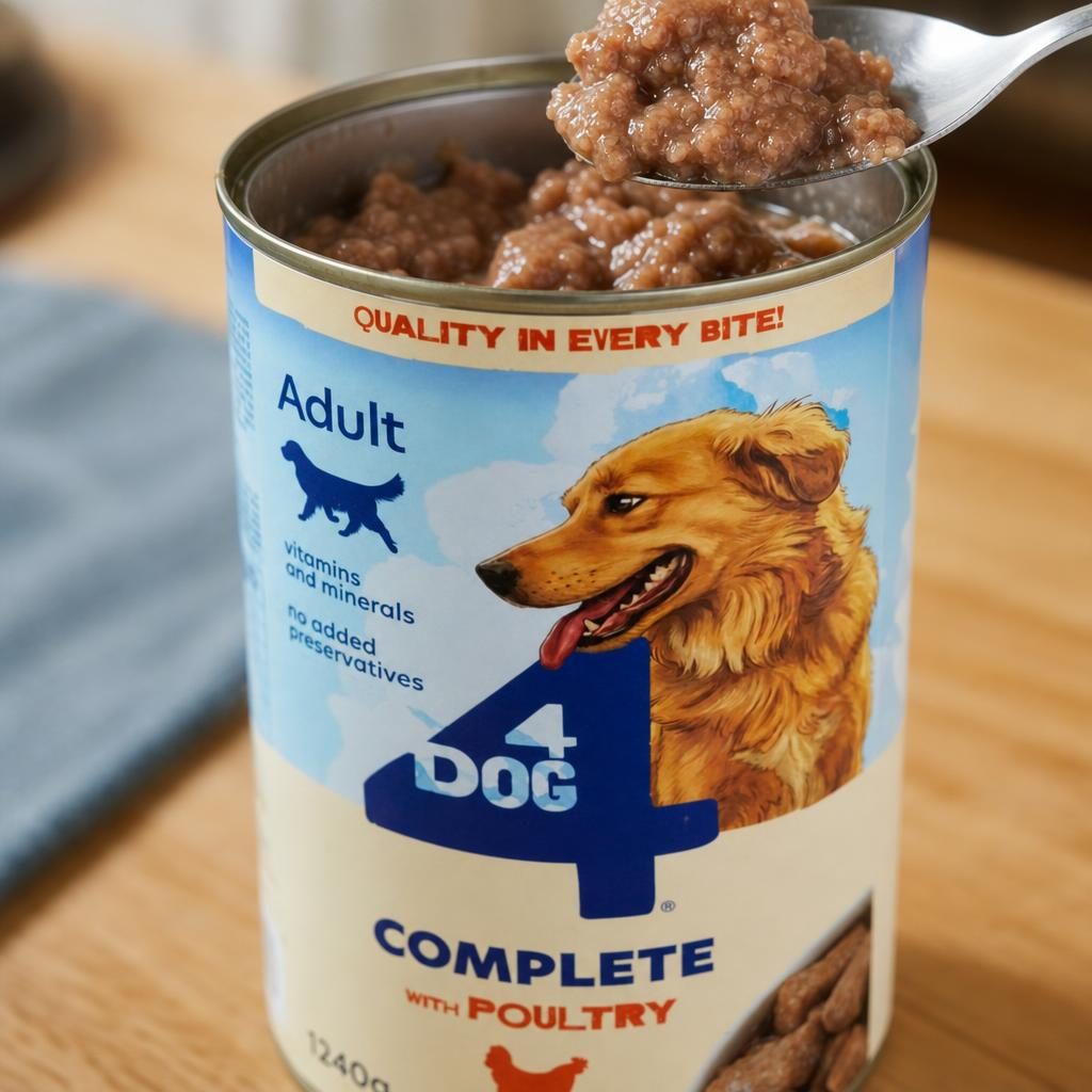 Conserva, 4DOG, Caini 1240 g Pui