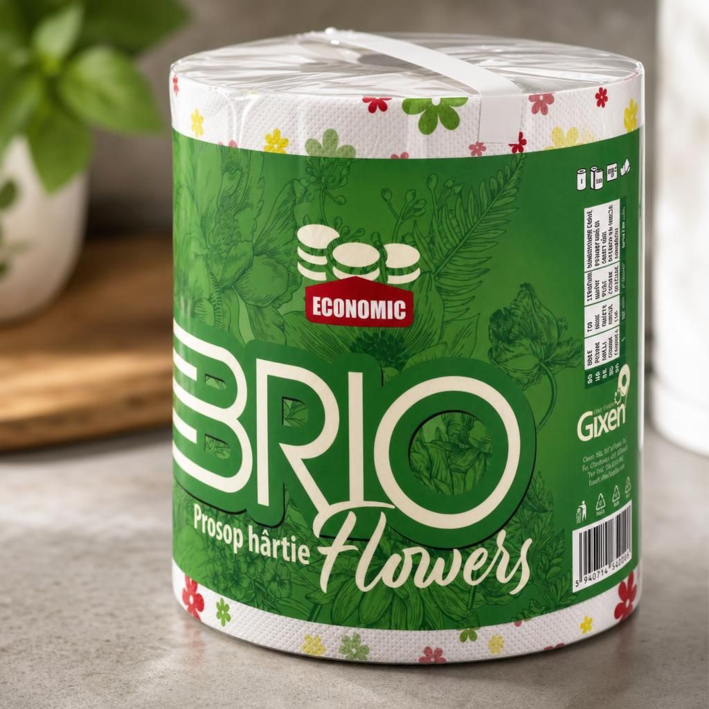 Brio Prosop Bucatarie 400 g 2 Straturi Flower
