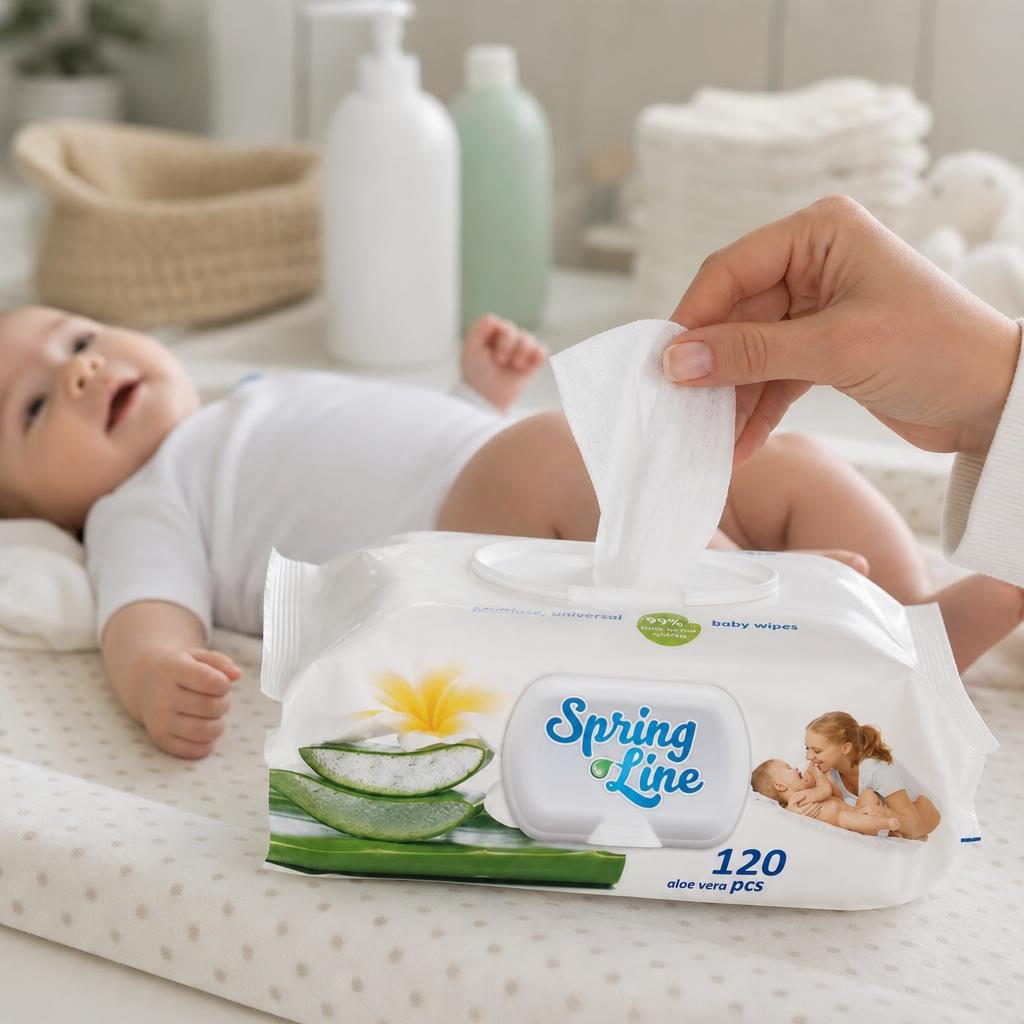 Servetele Umede, Spring Line, 120 buc