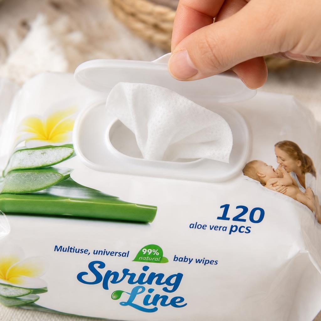 Servetele Umede, Spring Line, 120 buc