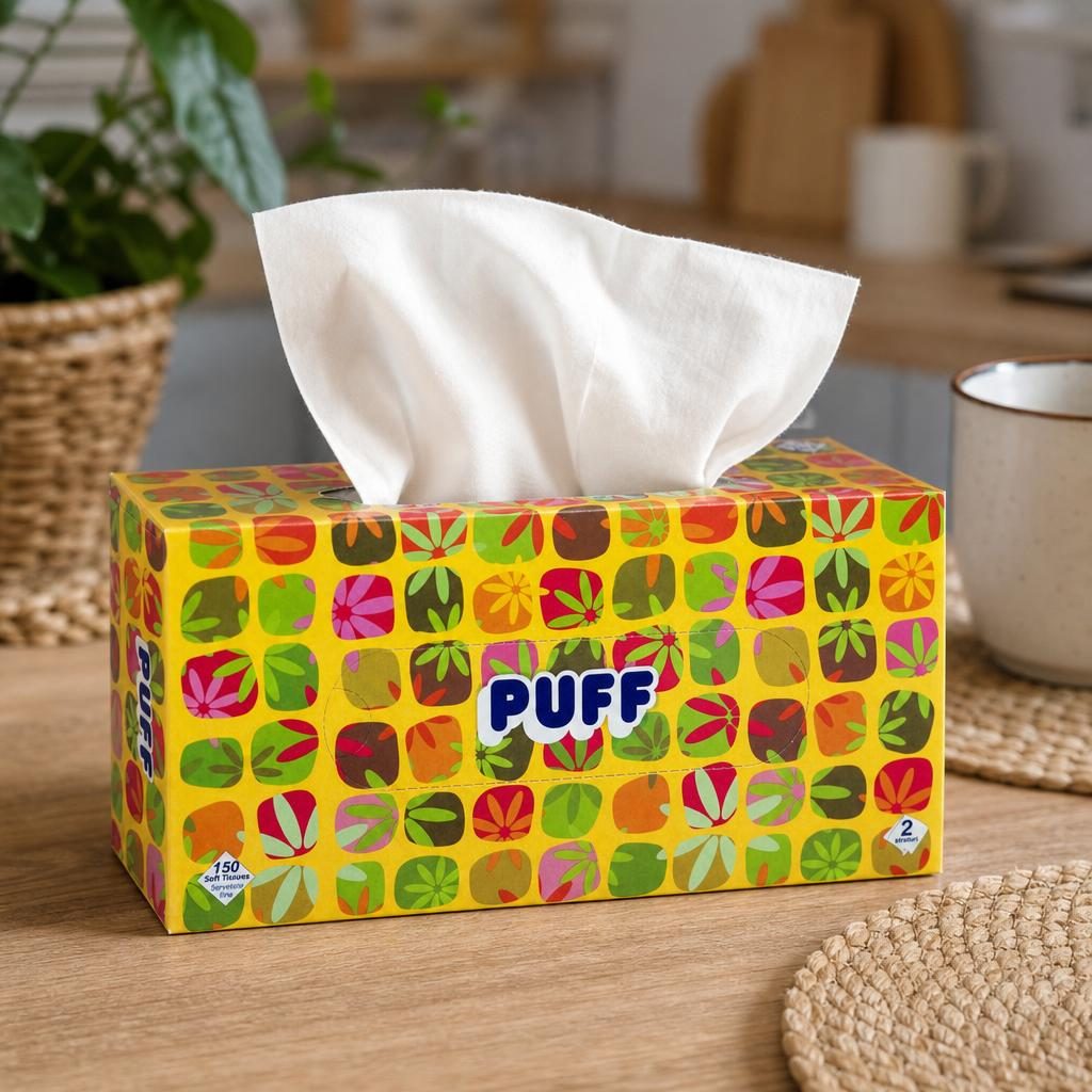 Servetele, Puff, Cutie Pop Up 2 Straturi 150 buc