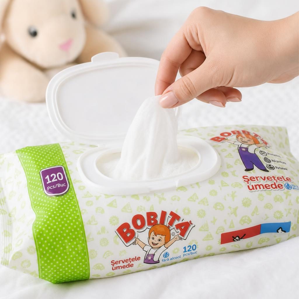 Servetele Umede, Bobita, 120 buc