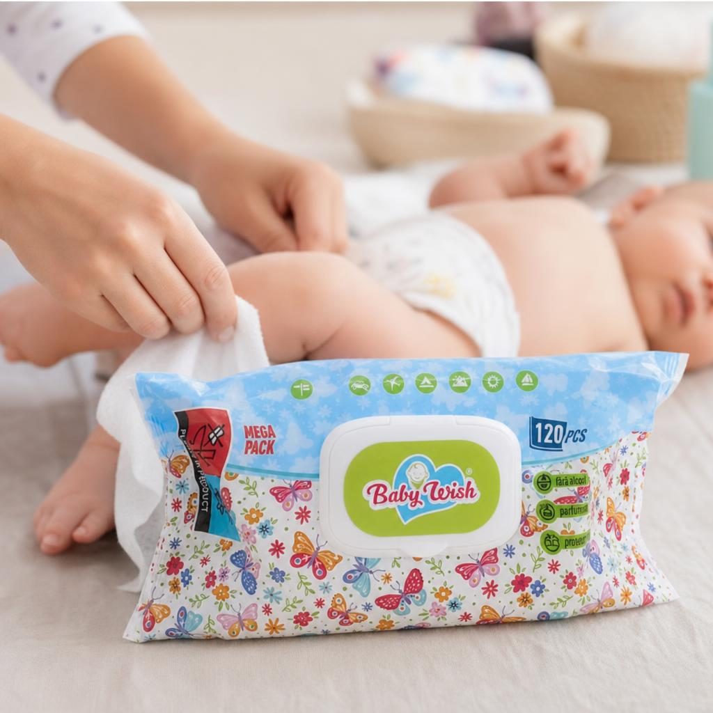 Servetele Umede, Baby Wish, 120 buc